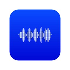 Poster - Audio digital equalizer technology icon digital blue for any design isolated on white vector illustration