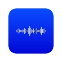 Poster - Musical pulse icon digital blue for any design isolated on white vector illustration