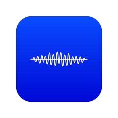 Poster - Sound wave icon digital blue for any design isolated on white vector illustration