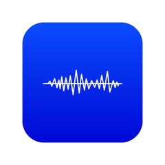 Poster - Music sound waves icon digital blue for any design isolated on white vector illustration
