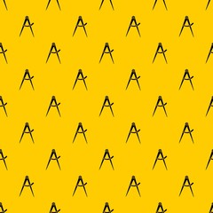 Poster - Compass tool pattern seamless vector repeat geometric yellow for any design