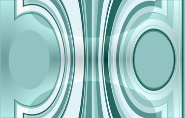 abstract coloured background with two circles on the right and left. in the middle are vertical stripes which are bent to the circles. with light effect.