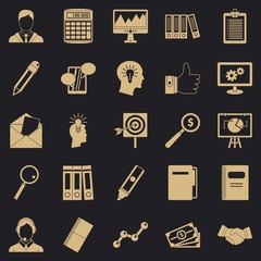 Poster - Financing icons set. Simple set of 25 financing vector icons for web for any design