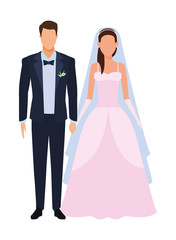 Wall Mural - groom and bride