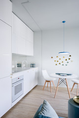 Home interior with kitchenette