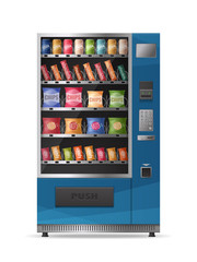 Wall Mural - snacks vending machine realistic design