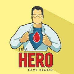 Super Hero Blood Donation Poster