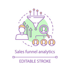 Wall Mural - Sales funnel analytics concept icon