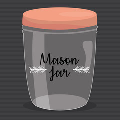 Canvas Print - mason jar glass with lid