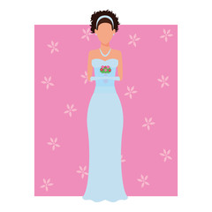 Wall Mural - woman wearing wedding dress