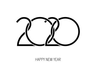 Wall Mural - 2020 Happy New Year numbers.