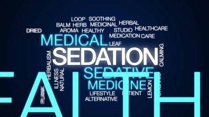 Canvas Print - Sedation animated word cloud. Kinetic typography.