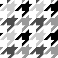 Wall Mural - Houndstooth Vector Seamless Pattern. Repeat Textile Print