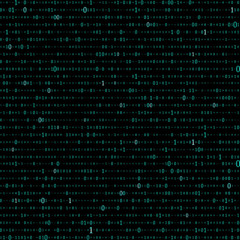 Canvas Print - Abstract Matrix Background. Binary Computer Code. Coding. Hacker concept. Vector Background Illustration.