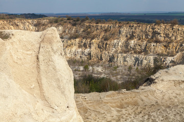 Old large abandoned quarry