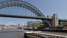 Tyne Bridge By Guildhall In Newcastle-upon-Tyne, UK, Europe