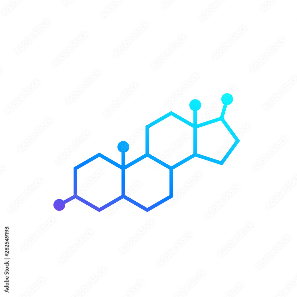 testosterone molecule, vector icon Stock Vector | Adobe Stock