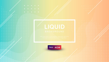 Poster - beauty liquid color background. dynamic textured geometric element design with dots decoration. mode