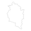 Vorarlberg. Map outline of the Austrian region
