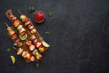 Wall Mural - Chicken and Vegetable Skewers