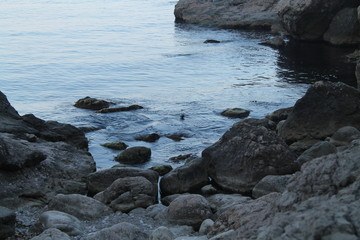 rocks in water