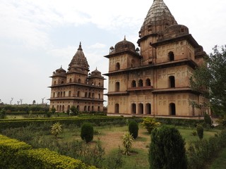 Wall Mural - Chhatri, clear day, Orchha, Madhya Pradesh, India.