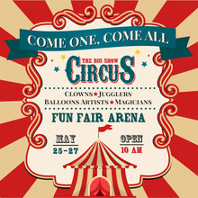 Circus Invitation. Carnival Invite.