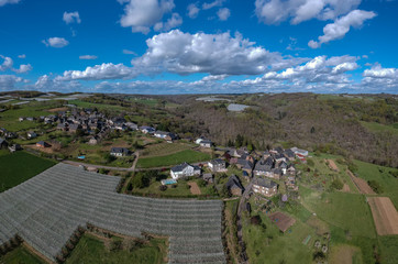 Poster - Allassac (Corrèze - France) - Vue aérienne des trois villages