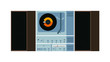 Vector illustration of record deck, and stereo system