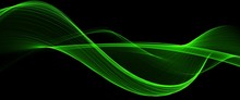 Abstract Green Background, Futuristic Wavy 