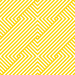 Poster - Vector yellow geometric pattern. Seamless braided pattern.