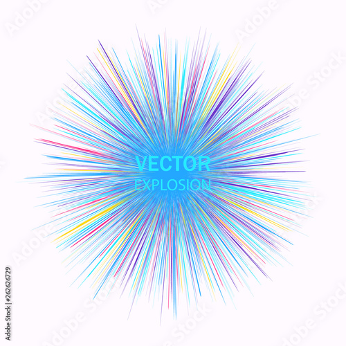 Abstract Colorful Explosion Background Vector Illustration
