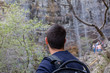© Deboraht - young man the backwards in the mountain