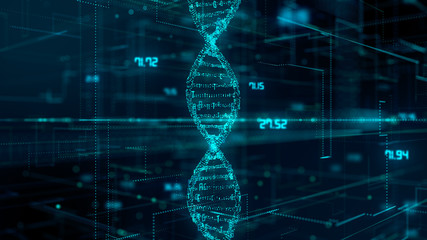 Wall Mural - Pharmaceutical research into Gene therapy and genetic engineering of human genes DNA for medical research - 3D render