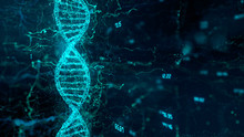 CRISPR Cas9 Genetic Manipulation DNA Double Helix Repair Mechanisms Of Genetic Engineering - 3D Render