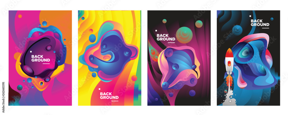 set of banner templates. universe. space. space trip. design. vector ...