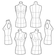 Wall Mural - Fashion Mannequin Template