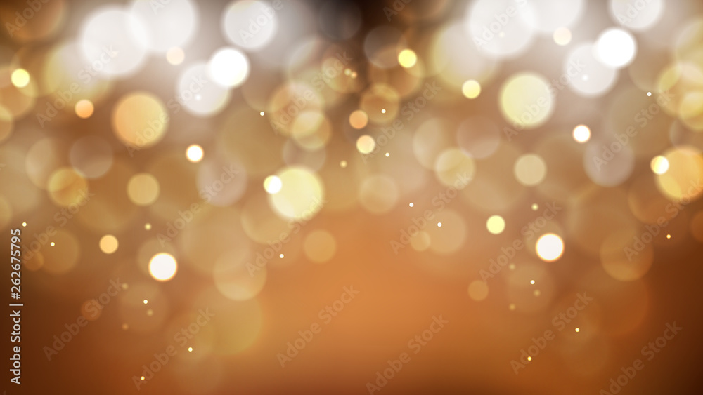 Abstract Brown Blurred Lights Background - obrazy, fototapety, plakaty 