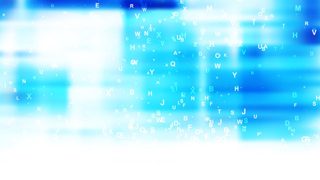Abstract Blue and White Alphabet Letters Background Illustration