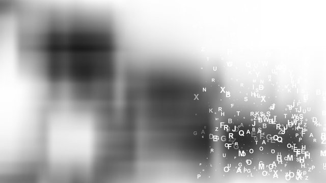 Abstract Grey and White Alphabet Letters Background