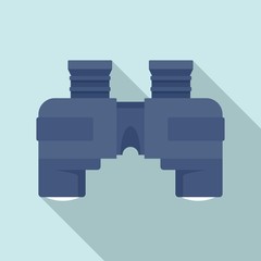 Poster - blue marine binocular icon. flat illustration of blue marine binocular vector icon for web design