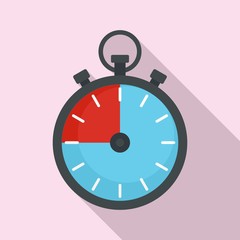 Poster - Fitness stopwatch icon. Flat illustration of fitness stopwatch vector icon for web design