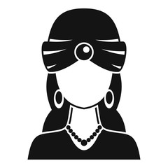 Woman fortune teller icon. Simple illustration of woman fortune teller vector icon for web design isolated on white background