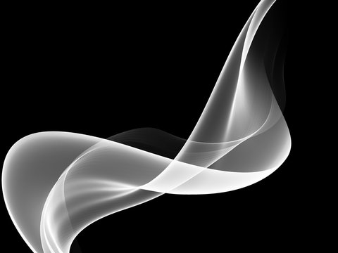 Abstract Black And White Wave Design
