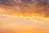 Fototapeta Zachód słońca - colorful dramatic sky with cloud at sunset