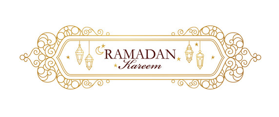 Vector card for Ramadan Kareem greeting.