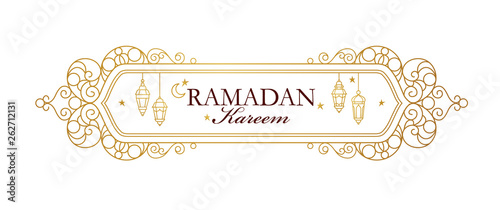 Cuadros en Lienzo Vector card for Ramadan Kareem greeting.