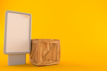 Canvas Print - Crate with blank billboard