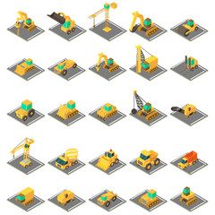 Poster - Engineering icons set. Isometric set of 25 engineering vector icons for web isolated on white background