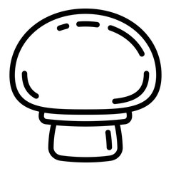 Poster - Champignon front view icon. Outline champignon front view vector icon for web design isolated on white background